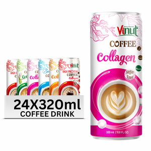 320ml colágeno café VINUT-sin OGM, sin lácteos, sin gluten, Etiqueta Privada, y Robusta Arábica, precio de fábrica, OEM/ODM - Product Image 1