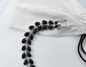 Black Onyx <b>Bracelet</b> 925 Sterling <b>Silver</b> Gemstone Jewelry Lightweight Elegant Minimal <b>Bracelet</b> For Women Gift - Product Image 5
