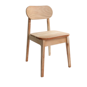 Chaise de salle à manger au design moderne Lucky avec assise rembourrée en bois massif, finition couleur personnalisée pour restaurant ou bar. - Product Image 4