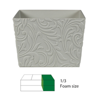 Design 3D en relief, motif de pots de fleurs arabesciques modernes et élégants pour la décoration de la maison, les cafés, les hôtels, les décorations de hall
