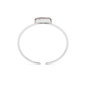 BLAZELS <b>INFINITY</b> 925 Sterling Silver Twister <b>Bracelet</b> High Finish Morganite Gemstone Rough Shape Natural Bezel Setting Trendy - Product Image 2