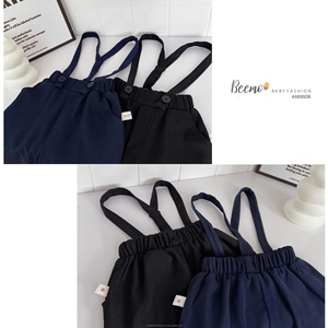 ชุดเสื้อผ้าแฟชั่นสำหรับเด็กชุดเสื้อผ้าทางการสำหรับเด็กผู้ชายเสื้อลายสก็อตและสายเอี๊ยมกางเกงทรงหลวม2ชิ้น - Product Image 5