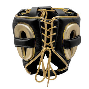 Casque de boxe en cuir véritable, MMA, Kickboxing, Muay Thai, protège-tête à menton ouvert, casque de combat pour arts martiaux - Product Image 5