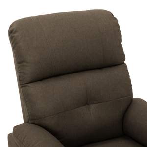 Fauteuil de massage inclinable en tissu marron - Product Image 6