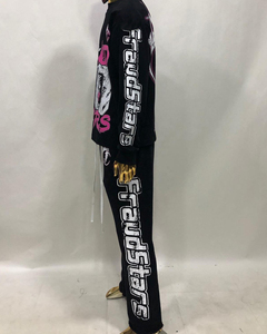 ชุดฮู้ดดี้ผู้ชายคุณภาพสูงสำหรับฤดูหนาว ODM พร้อมโลโก้ด้านหน้า เสื้อสเวตเชิ้ตและกางเกงสเวตแพนท์สไตล์สตรีทแวร์ - Product Image 5