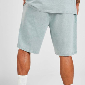 Shorts de survêtement en molleton épais 100 % coton pour homme, tailles XS et plus, impression DTG personnalisée, vente en gros, motif acide, maille - Product Image 4