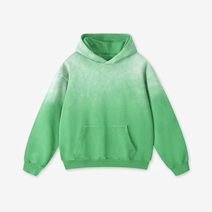 Sudadera con capucha unisex extragrande de punto con efecto degradado, estilo casual, con bolsillo y mangas regulares, para otoño, venta al por mayor - Product Image 6