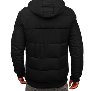 Chaqueta Acolchada con Capucha Midnight Glossy - Abrigo Urbano Impermeable de Talla Grande a la Moda - Chaqueta de Invierno Acolchada y Aislante - Product Image 3