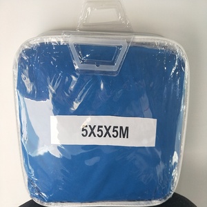 Voile d'ombrage triangulaire imperméable en polyester bleue pour jardin, extérieur, abri de voiture, protection solaire - Product Image 6