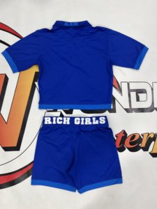Camisetas cortas personalizadas con media cremallera y cuello de licra, pantalones cortos, conjunto de 2 piezas, serigrafía personalizada - Product Image 2