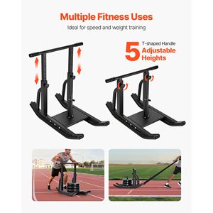 Slitta in Acciaio per Allenamento Fitness ed Esercizi Atletici - Attrezzatura Regolabile per Workout - Product Image 3