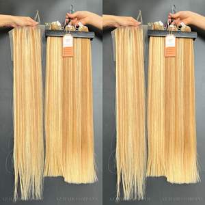 Precio al por mayor 100% cabello virgen vietnamita, extensiones de cabello Remy con doble trama a máquina, paquetes de cabello humano de color personalizado, tejido de cabello humano 100g - Product Image 6