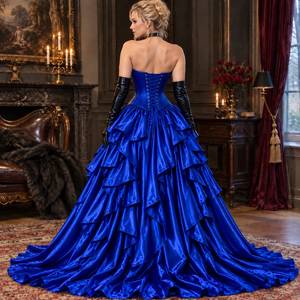 Nouvelle tenue sexy pour femme, corset respirant, body en dentelle de soie, jupe gothique, tenue de reine des vampires, cadeau - Product Image 4