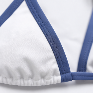<span class=keywords><strong>Maillot</strong></span> de <span class=keywords><strong>bain</strong></span> bikini triangle uni pour femme, col halter, taille haute, en mousseline, style brésilien <span class=keywords><strong>tanga</strong></span>, personnalisé par l'usine ODM - Product Image 5