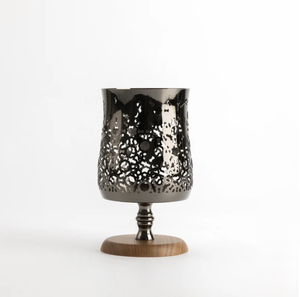 Luxury Metal Candle Holder Decorative Cutwork <b>Lantern</b> Tabletop <b>Tealight</b> Stand Modern Home Decor Accent Piece - Product Image 1
