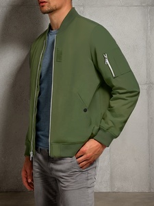 Fashion Flight Casual Polyester Designer <b>Wind</b> <b>Breaker</b> Men Bomber Jacket with Zipper - Product Image 2
