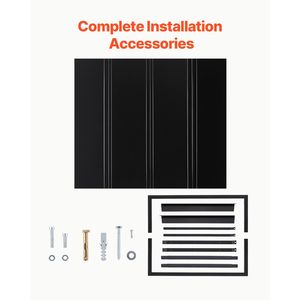 Tettoia Fissa in Metallo 44 x 24 Pollici con Telaio in Acciaio Stabile e Telo in PC Rivestito per Protezione da Pioggia e Neve - Product Image 5