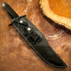 Cuchillo Bowie de Supervivencia Estilo Rambo 2, Hecho a Mano con Acero D2, para Caza y Camping, con Funda de Cuero, el Mejor Regalo - Product Image 5