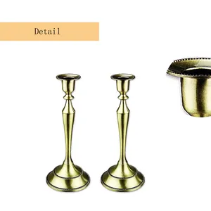 Electroplated Gold Handmade Candle <b>Holder</b> Premium Designer AccessoriesTapered <b>Brass</b> <b>Candlestick</b> <b>Holder</b> for Home Decoration - Product Image 2