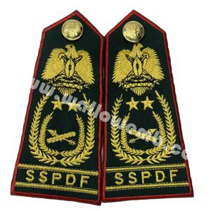 Épaulettes personnalisées pour officiers du Soudan du Sud, insignes de grade brodés de haute qualité - Product Image 1
