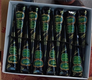 Livraison Gratuite – Cônes de Pâte de Henné Naturel Indien Halal de Qualité Supérieure pour Tatouages et Maquillage Permanent (Mehndi Body Art) - Product Image 1