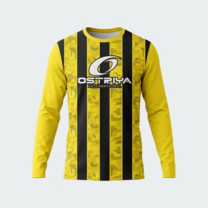 Camiseta de Fútbol de Manga Larga con Estampado por Transferencia de Calor, Cuello Redondo, Secado Rápido, Transpirable, Sublimación Completa, para Adultos - Product Image 5