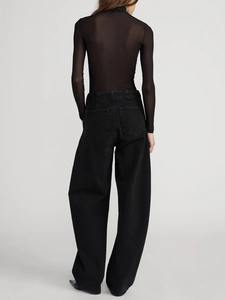 Women's Loose Fit Breathable Fleece <b>Jogger</b> Trousers Custom Logo Printed Mid Waist Casual Flat Front Design for Winter Plain Dyed - Product Image 2