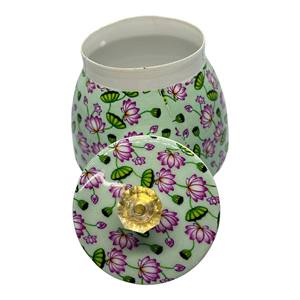 Pichwai 4 Inch Eco-Friendly Iron Waterproof Dustproof Dry Fruit Jar Box Modern Luxury Portable Printed Hammered Design <b>Storage</b> - Product Image 2