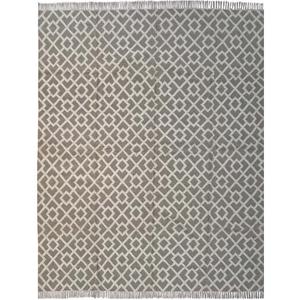 พรมทอจากเส้นใยผ้าฝ้ายธรรมชาติสีเงินพรมปูพื้นแบบ kilim ที่สง่างามสำหรับ Spaces-6x9ใหญ่ขนาด9x12ฟุต - Product Image 2