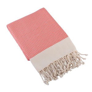Toalla de playa de algodón turco tejida a rayas con flecos y borlas de secado rápido, rectangular, para adultos, verano, personalizada para ODM USA - Product Image 3