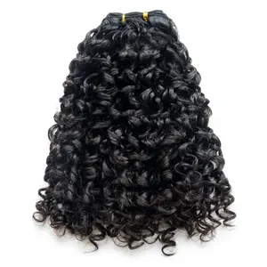 Cheveux humains 100% Remy en trame, longs, noirs naturels, bouclés, texture ondulée naturelle - Product Image 4
