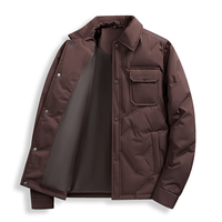 Blouson matelassé à capuche bleu clair pour homme, coupe-vent, décontracté, fermeture éclair, coupe régulière, couleur unie, écologique, haute qualité
