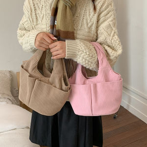 Mini sacs à main pour femme en gros, cadeau pour elle, sac fourre-tout <span class=keywords><strong>de</strong></span> shopping, sac fourre-tout en velours côtelé monogrammé - Product Image 2