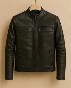 เสื้อแจ็คเก็ตหนังผู้ชายแบบทางการสำหรับฤดูหนาว น้ำหนักเบา ดีไซน์สั่งทำพิเศษ OEM คุณภาพสูง ระบายอากาศได้ดี สำหรับขายออนไลน์ - Product Image 3