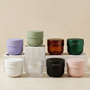Pot cosmétique en PET personnalisé avec couvercle à vis jaune pour crème contour des yeux, crème visage, beurre corporel, gommage – Usine Pavico Vietnam - Product Image 2
