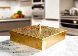 Premium Handcrafted Iron Spice <b>Box</b> Decorative Lid Multi Compartment Masala Storage Container Traditional Kitchen Seasoning Food - Product Image 2