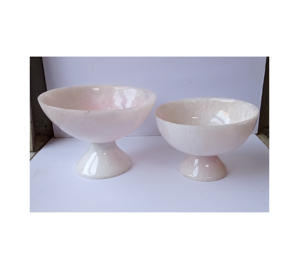 Ensemble de bols à fruits en résine blanche marbrée tendance et élégante, plat de service pour la cuisine, la maison, l'hôtel, le restaurant, service de nourriture - Product Image 1