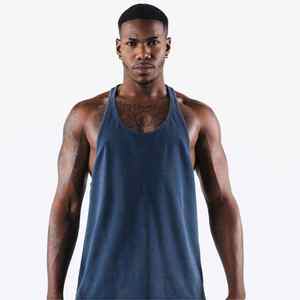 Débardeurs de compression pour hommes, décontractés, 100% coton, sans couture, respirants, tricotés, col rond, amincissants, sous-vêtements sculptants, effet délavé - Product Image 1