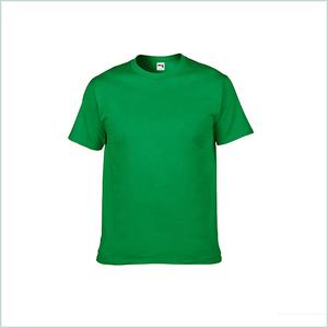 T-shirt imprimé en coton 100% pour hommes, t-shirt personnalisé, t-shirt uni classique à col rond et bouffant, t-shirt en coton biologique - Product Image 4