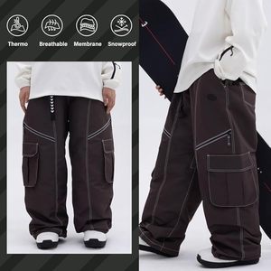 Pantalon de ski unisexe pour adultes, imperméable, chauffant, coupe-vent, écologique, à séchage rapide, en polaire isolante, 10000 mm Tex Polyester - Product Image 4