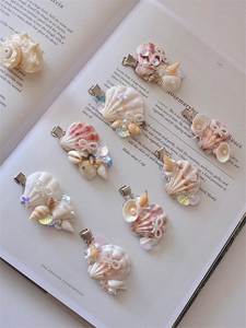 Pince à cheveux artisanale en coquillages naturels, style bohème côtier, barrette de plage, accessoire capillaire d'été, vente en gros, fournisseur Vietnamien - Product Image 4
