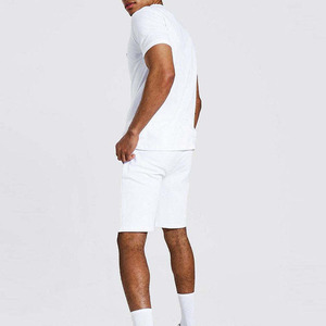 Conjunto de 2 Piezas para Hombre, Camiseta y Pantalones Cortos, Estilo Casual de Verano para Uso Diario en Casa y para Descansar, Transpirable, Estilo Urbano - Product Image 5