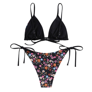 Fabricant Pakistan, nouveau design tendance, ensemble de bikini 2 pièces pour femmes, taille haute, avec logo sur le devant, maillot de bain léger sublimé - Product Image 2
