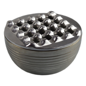 Plated Grid <b>Ashtray</b> Polished Finishing Tableware Garden Bar Home and Hotel Office Design <b>Ashtrays</b> - Product Image 1