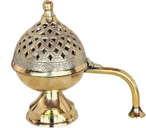 Artículos Religiosos Hindúes de Latón Pulido Redondos para Pooja - Product Image 2