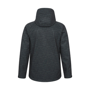 Veste en polaire à capuche noire pour homme, coupe-vent, fermeture éclair, décontractée, pour l'extérieur, automne, coupe classique, polyester, couleur unie - Product Image 5