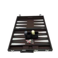 Jeu de backgammon en cuir artisanal de luxe professionnel, design coloré personnalisable, pliable, portable, durable, respectueux de l'environnement