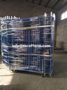 Andamios de acero de diseño moderno de EE. UU. Azul tipo V y todos los tipos Marco de bloqueo Escalera de Marco en V - Product Image 4