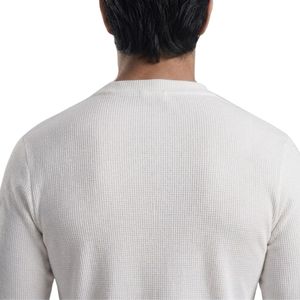 Men's Solid White <b>Cloud</b> Warm Crew <b>Neck</b> Long Sleeve 180g Lightweight Breathable Eco-Friendly Quick Dry Fitness Gym Training - Product Image 6