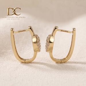 Exclusivos Pendientes de Aro Ovalados con Diamantes Cultivados en Laboratorio en Oro Amarillo Sólido de 14 Quilates, Certificados por IGI, Joyería Personalizada para Mujer - Product Image 3